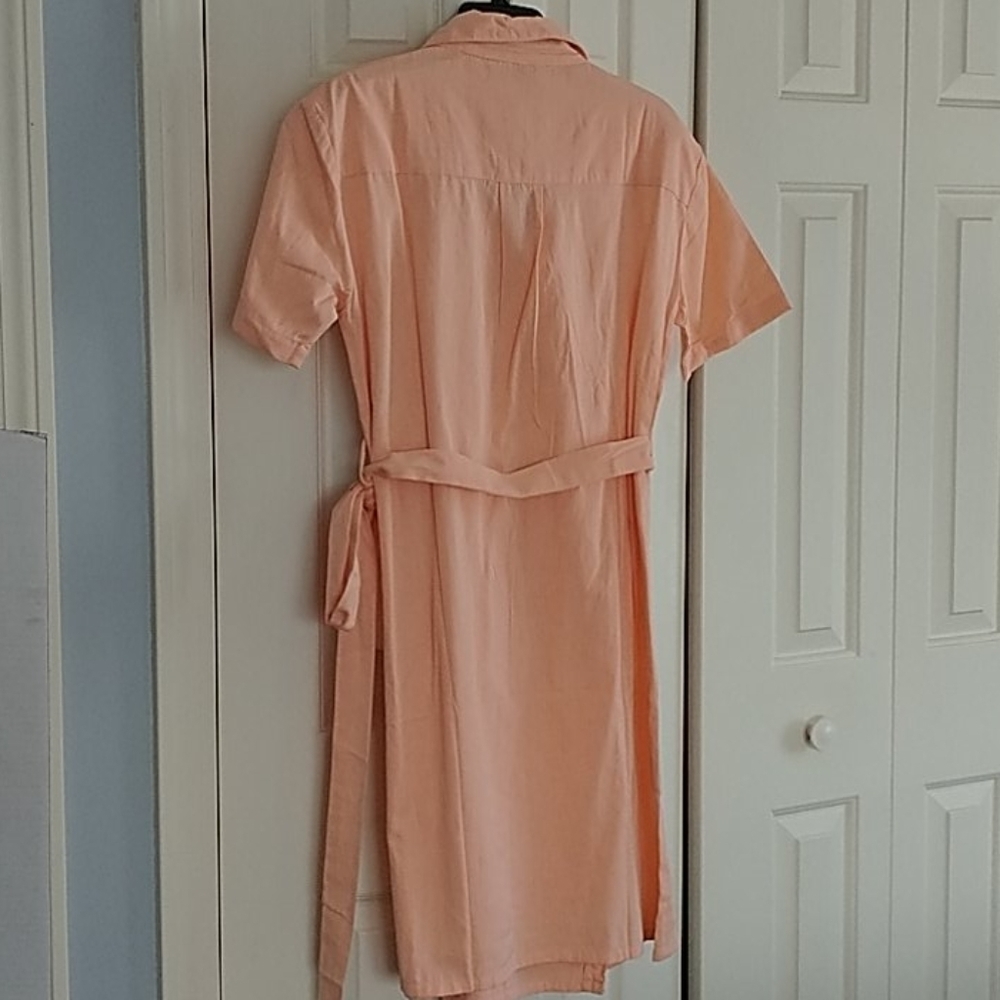 American Rhino Kikoy Cotton Wrap Dress Sz M - Picture 6 of 12